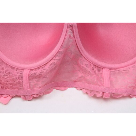 Daisy Fuentes Laced Bra Under wire Pink Womens Sz 38DD - Picture 8 of 12